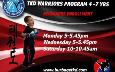 TKD WARRIORS ENROLMENT!!