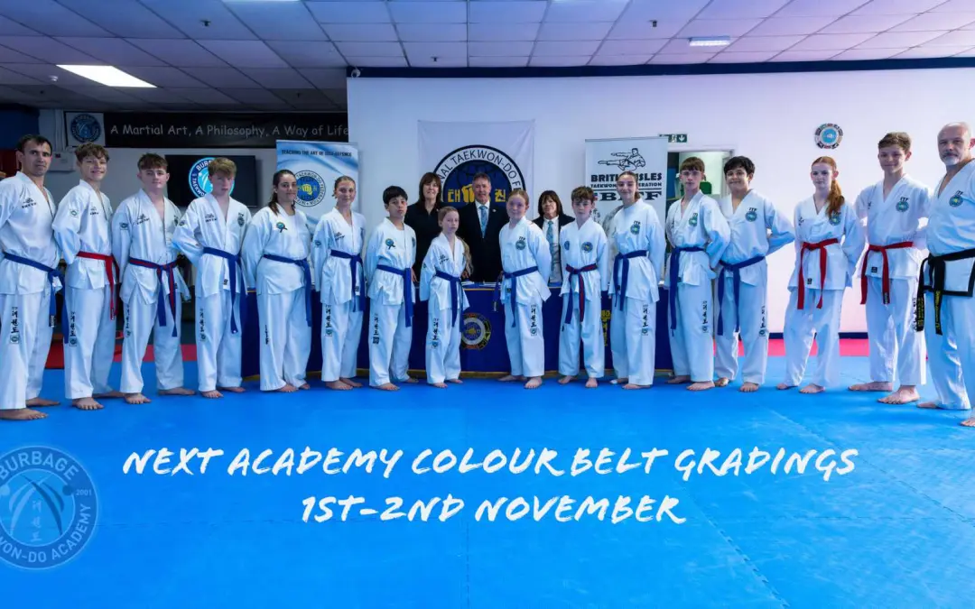NEXT ACADEMY COLOUR BELT GRADINGS 1ST-2ND NOVEMBER!!