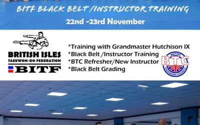 BITF BLACK BELT / INSTRUCTOR TRAINING 22-23RD NOV!!