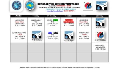 SUMMER TIMETABLE!!